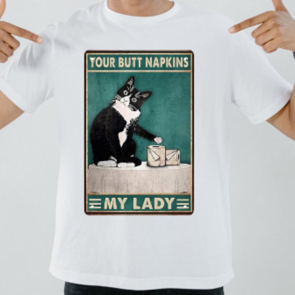 Funny Cat Graphics Tee, Retro Vibes Cat Shirt